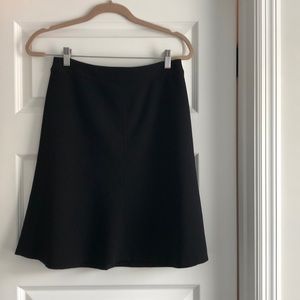 Loft Black A-line Skirt